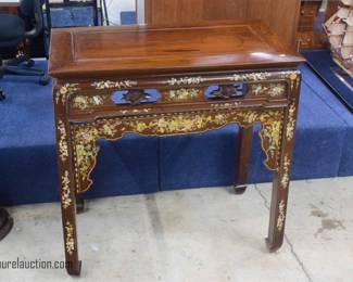 Brass Inlaid Console