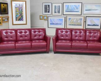 Pair of La-Z-Boy Leather Sofas