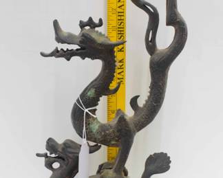 Bronze Chinese Dragon Statue