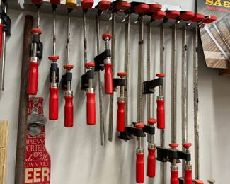 Bar clamps and rack 