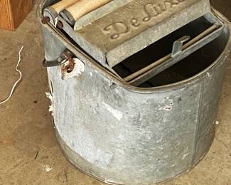 antique mop bucket