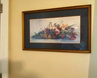 floral print by Glenda Turley   1987     616/3000     framed