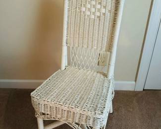 wicker side chair