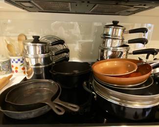 Revere Ware and cast-iron cookware