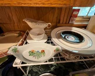 Kitchen - platters, bowl with underplate & gravy boat