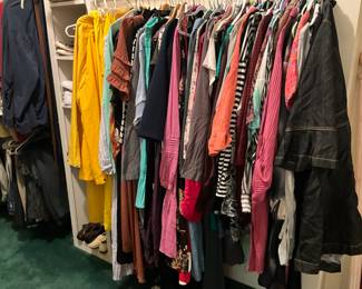 Master closet - downstairs - women’s clothing