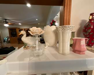 Dining room - duck, vases, teapot