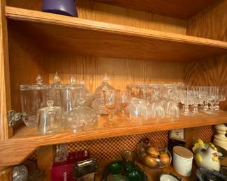 Dining room -glass containers, sets of glasses