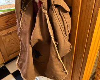 Purse on bathroom door