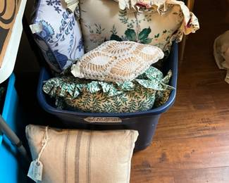 More pillows - white pillow in front removed by family