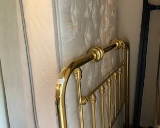 Brass Headboard & set- mattress/box spring - great condition