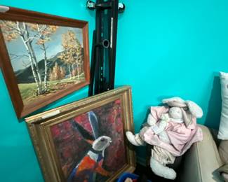 Upstairs -rabbit picture removed by family