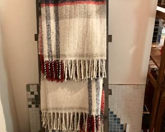 Ladder - has lovely blankets!