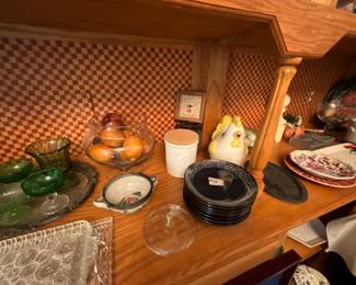 Dining room - platters, plates, containers, miscellaneous