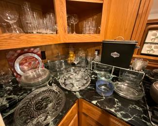 Kitchen - platters, pie plates, cake plate with domed lid, containers, bowls and more!