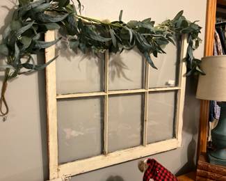 Window pane with greenery