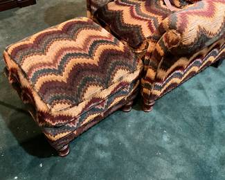 Chair with matching stool - downstairs