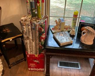 Christmas wrapping paper! Small occasional table & more!