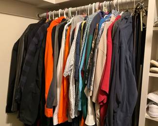 Master closet - downstairs - men’s clothing