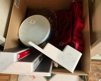 Plastic items in laundry room