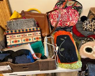 Purses & other miscellaneous - black item in front removed by family