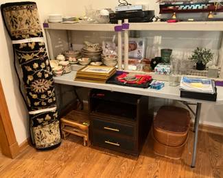 Lovely rug, furniture, picnic basket