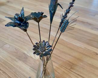 Very rare and unique Sterling Silver flowers