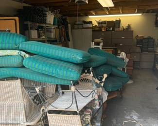 Wicker Chairs, with cushions beautiful condition