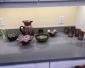 Amber and Rainbow glass