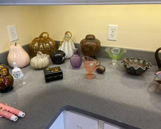 Glass pumpkin assortment