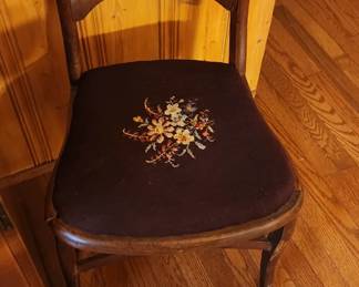Needlepoint Walnut Chair