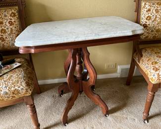 Marble topped side tables.....