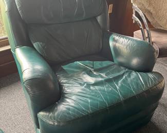 (2) leather chairs and (1) ottoman.....
