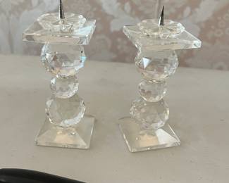 Swarovski crystal candlesticks