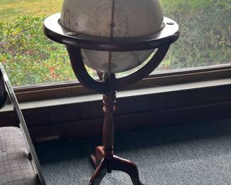 Globe in floor stand