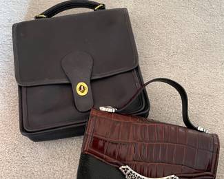 Vintage Coach and Brighton purses......