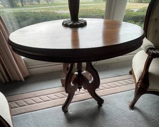 Antique wood side table