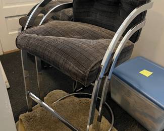 Milo Baughman style chrome/upholstered stools (total count to follow!)