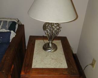 Crate and Barrel End Tables, Lamps