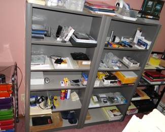 Shelving with supplies