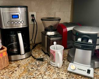 Coffee pot,Coffee, grinder, toaster, and waffle iron