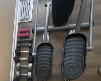 Handweights and workout mat