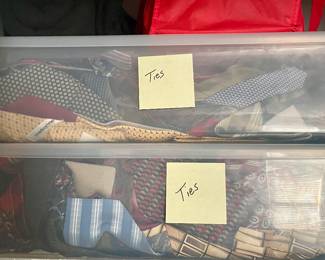 Lots of men’s ties