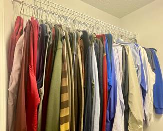Lots of men's shirts
