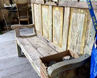 Weathered Garden Bench imported from Mexico