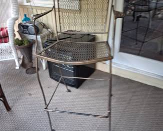 Pair Iron Bar Stools