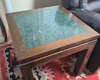 Vintage End Table w/stone top
