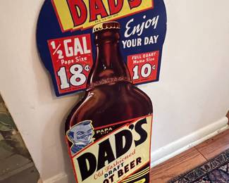 27” tall dad’s root beer cardboard advertising 