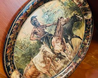 Banner Gold Beer - Native American Adverting Tray 