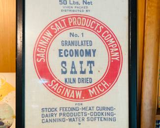 Saginaw, Mi Framed salt bag 